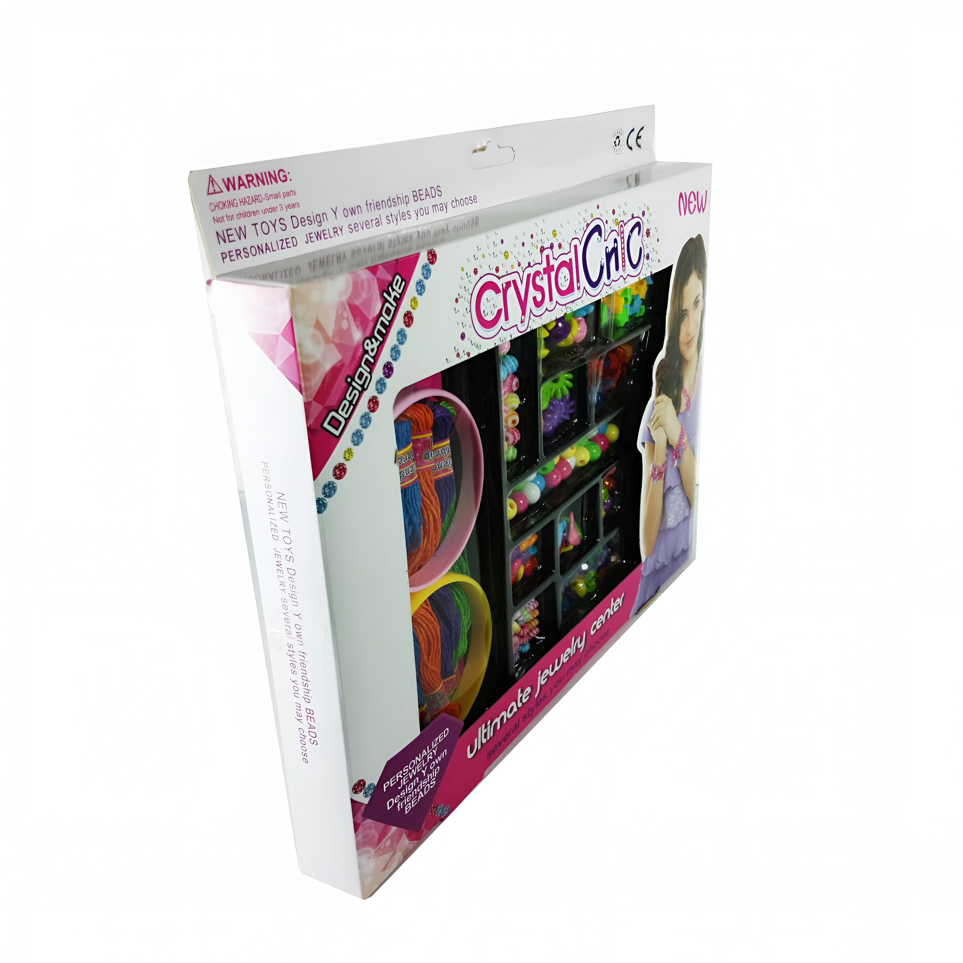 Crystal Chic Ultimate Jewelry Center – 1000+ Beads DIY Bracelet & Necklace Making Kit for Kids