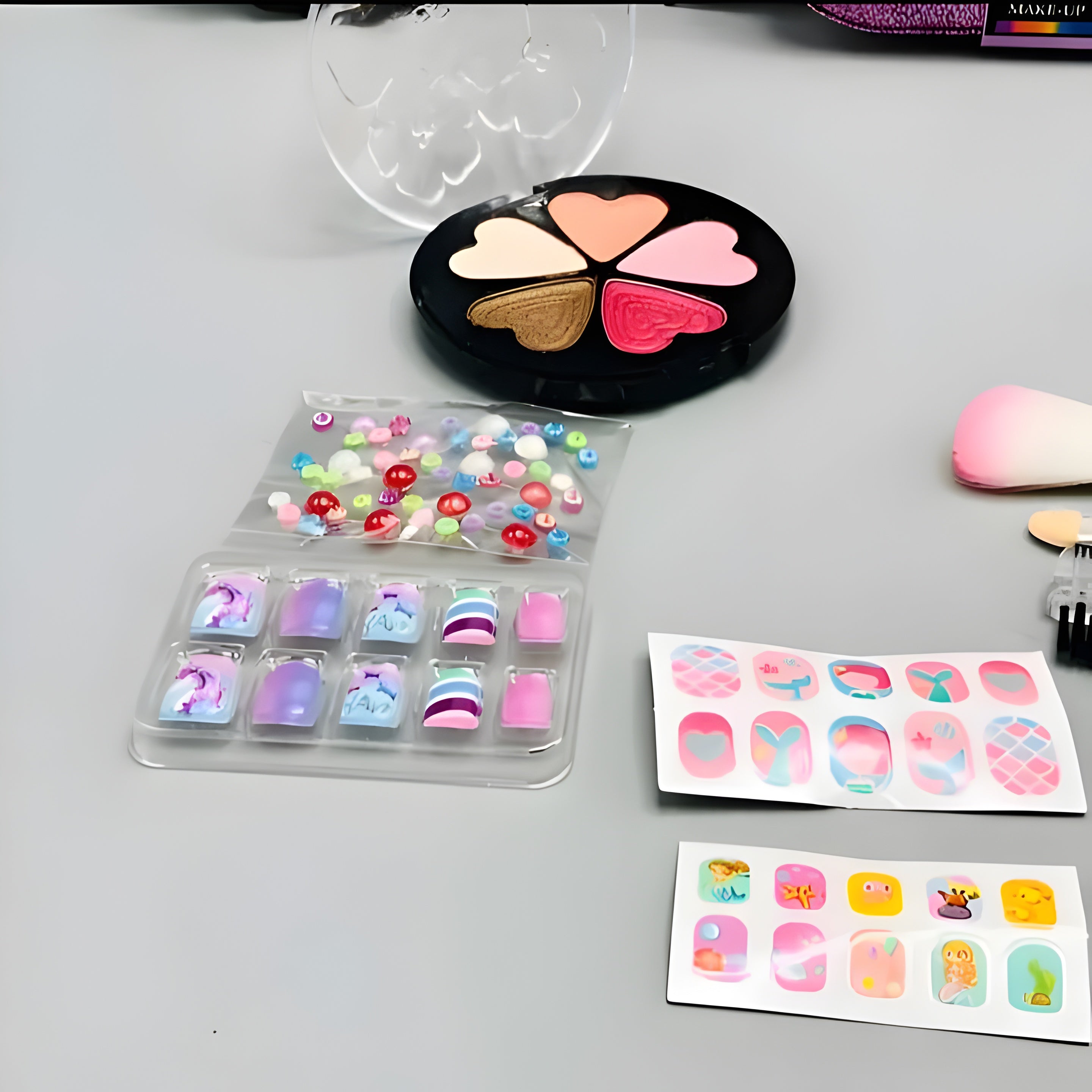 2 in 1 Beauty Makeup & Jewelry Bag Set for Kids – Safe, Non-Toxic, and Glitter Fun