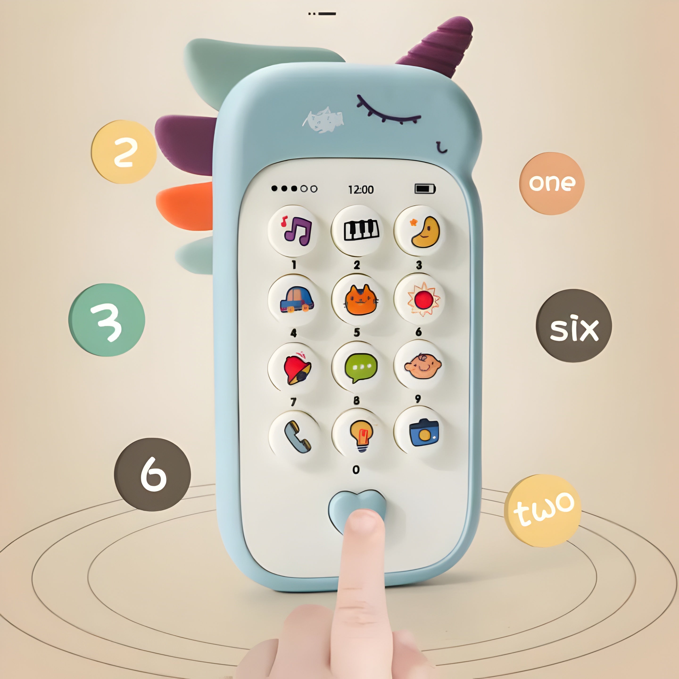 Baby Phone Toy – Musical Sound Telephone with Teether & Lights