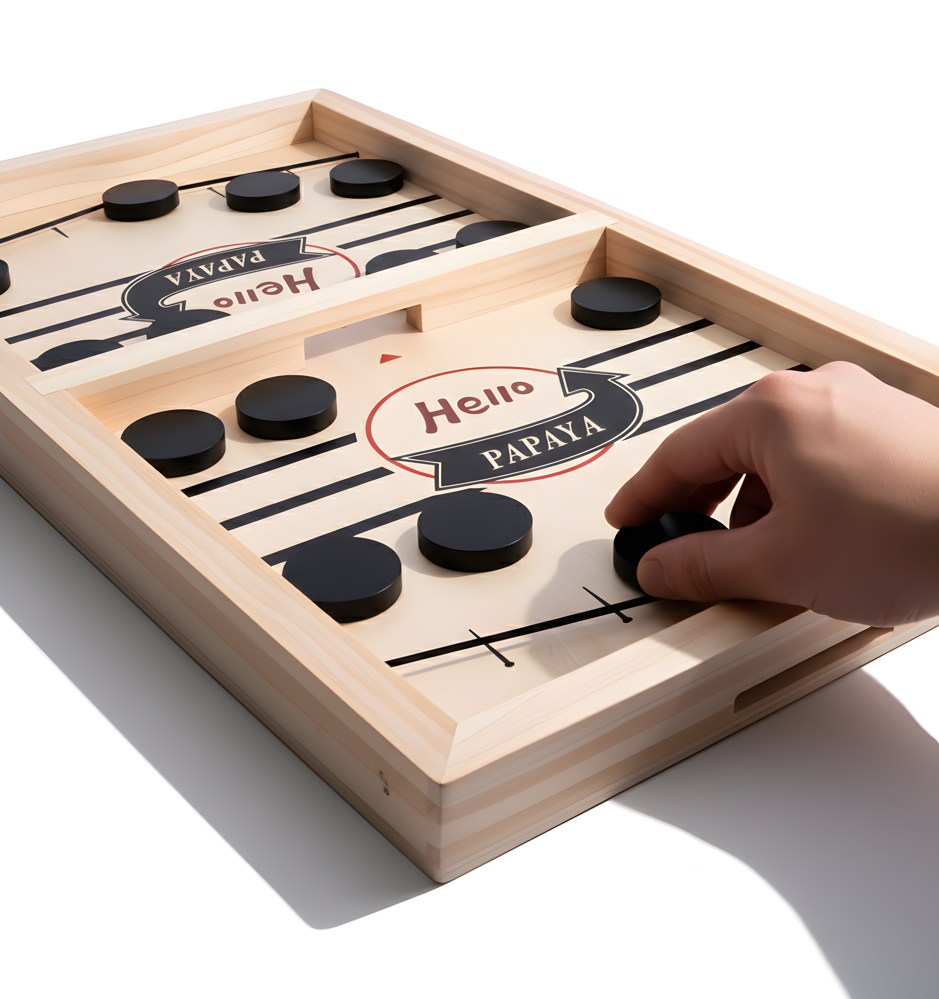 Junior Fast Sling Puck Game Board – String Hockey Toy for Kids & Family Fun
