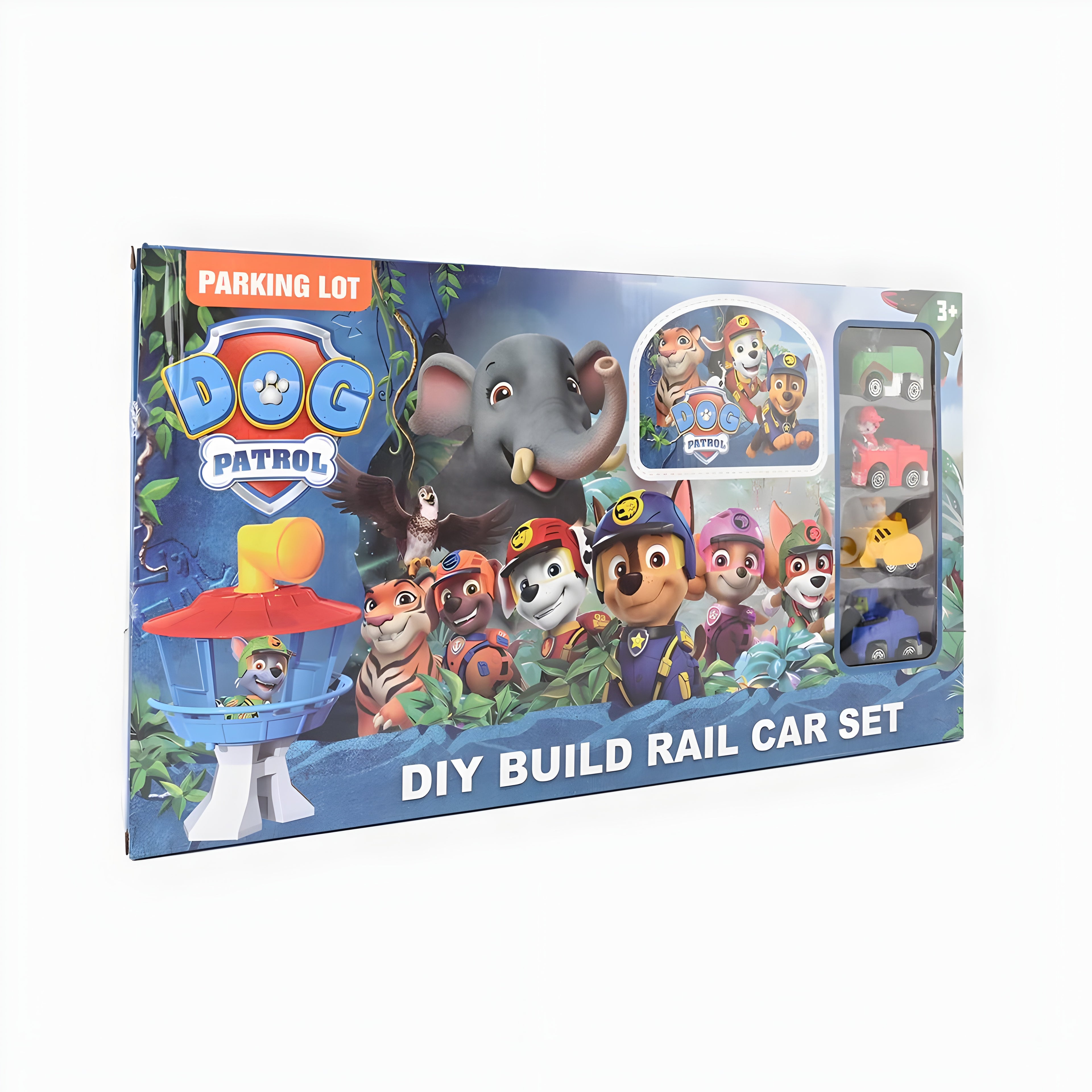 Dog Petrol Parking Lot Set – 4 Dog Cars with Creative Parking Play