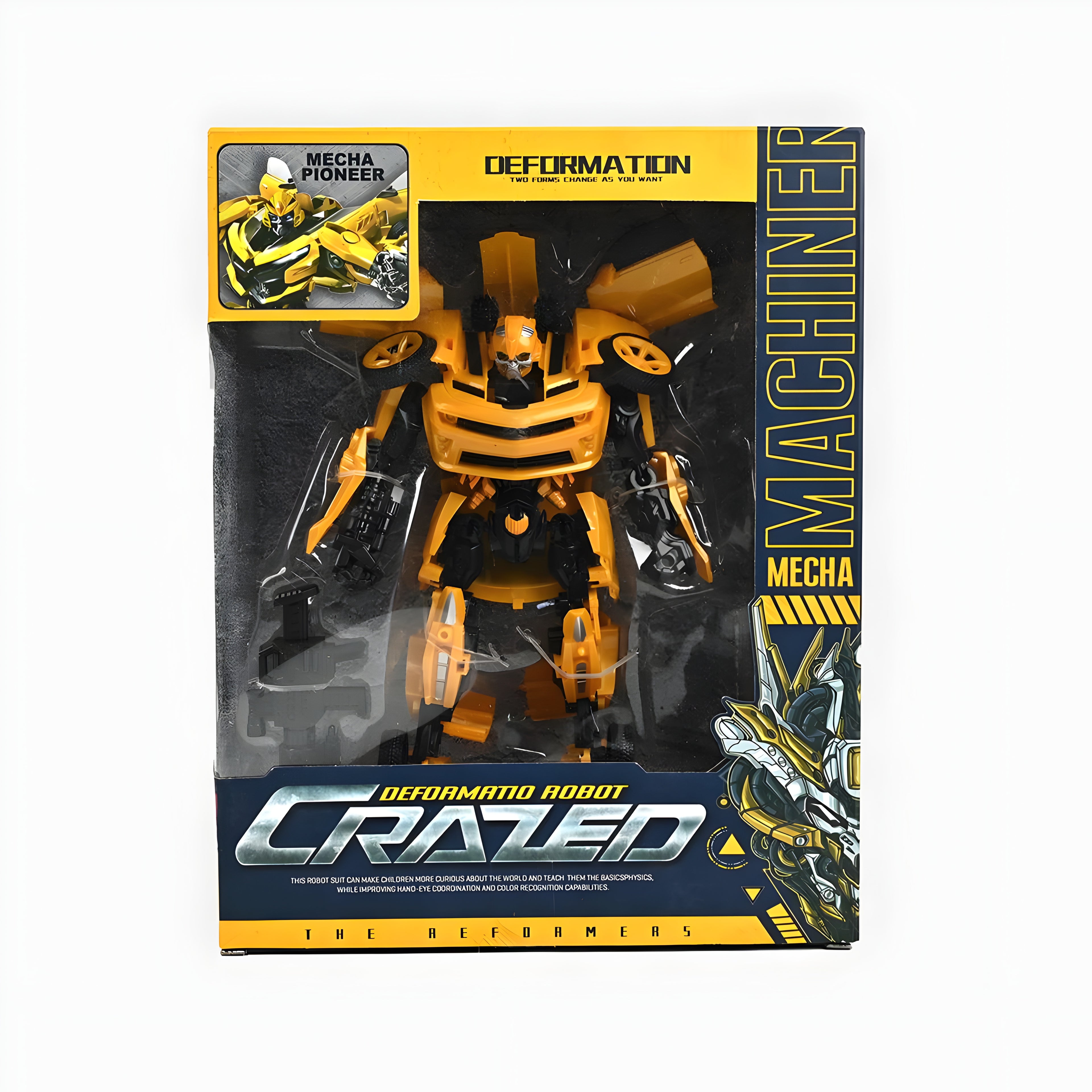 Transforming Robot Car Toy – 2-in-1 Car & Robot with Gun (No Batteries Needed)